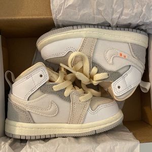 Toddler 5C Jordan 1 white phantom/ sail